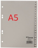 Register A5 grau A-Z 20tlg PP-Folie
