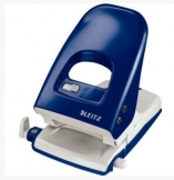 Registraturlocher max.40 Bl. blau Anschlagschiene