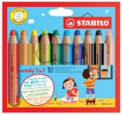 Farbstift Aquarell woody 880 3in1 10mm 10 St./Pck.