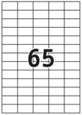 Etikett Standard 38x21,2mm weiß 6.500 St/Pg