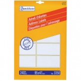 Adressetikett 95x47 mm weiß Ecken spitz 240 St/Pg