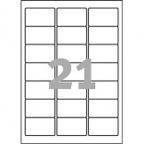 Adressetikett 67 x 38 mm weiß Ecken rund 420 St/Pg