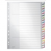 Register A4 grau blanko 20tlg PP-Folie