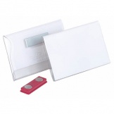 Namensschild Doppelmagnet 54x90mm transparent