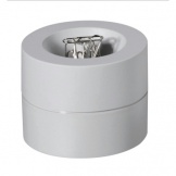 Klammerspender grau magnetisch rund