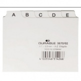 Karteiregister A7 grau A-Z 25tlg Plastik