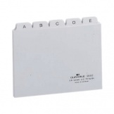 Karteiregister A6 grau A-Z 25tlg Plastik