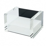 Zettelbox Acryl Exclusiv schwarz gefüllt Zettelb.