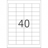 Etikett 48,5x25,4mm weiß Rand LaserInkCopy 4000 St