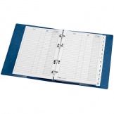 Telefonringbuch A5 blau 4 Ringe PVC Goldprägung