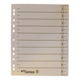 Trennblatt A4 durchgefärbt grau RC, 100 Stück