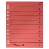 Trennblatt A4 durchgefärbt rot RC, 100 Stück