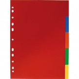 Register A4 5farbig blanko 5tlg PP