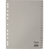 Register A4 grau A-Z 20tlg PP-Folie