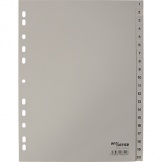 Register A4 grau 1-20 Taben PP-Folie