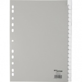 Register A4 grau blanko 20tlg PP-Folie