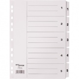 Register A4 weiß 1-5 5tlg Karton 160g