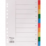 Register A4 5farbig blanko 10tlg PP