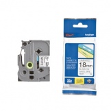 Schriftband TZ241 18mm schw auf weiß