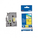 Schriftband TZ641 18mm schwarz auf gelb