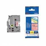 Schriftband TZ441 18mm schwarz auf rot