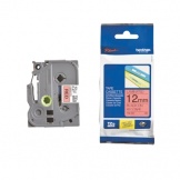 Schriftband TZ431 12mm schwarz auf rot