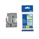 Schriftband TZ731 12mm schwarz auf grün