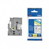 Schriftband TZ121 9mm schwarz auf farblos