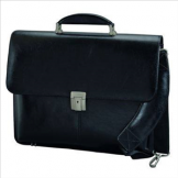 Aktentasche Echtleder mit Laptopfach schwarz