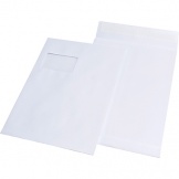 Faltenversandtasche C4 20mm weiß hk Fenster 120g