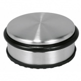 Türstopper flach chrom aus Chrom mit Gummiring