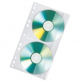 CD-Hülle Ringbuch A4 transparent 2 CDs