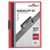 Klemmmappe Duraclip 60 A4 6mm für 60 Blatt rot