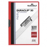Klemmmappe Duraclip 30 A4 3mm für 30 Blatt rot
