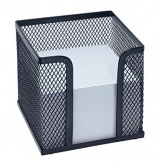 Notizzettelbox Office 100x100mm schwarz Draht gefü
