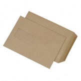 Versandtasche C5 braun Fenster 90g 500St/Pg 90 g