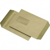 Versandtasche C5 braun SK Fenster 90g 500St/Pg