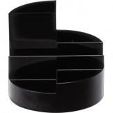 Rundbox 6 Fächer Höhe 12,5 cm. Ø 14,0 cm schwarz