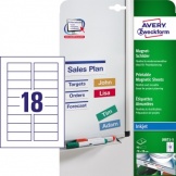 Magnetetikett 78x28mm weiß Rand Inkjet 90St/Pg