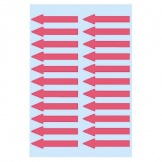 Hinweisetikett 38x7mm Pfeil leuchtrot
