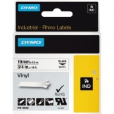 Dymo 18445 Schriftband IND 19mmx5,5m weiß/sw