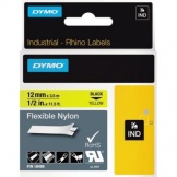 Dymo 18490 Schriftband IND 12mmx3,5m gelb/sw