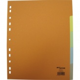 Register A4 5farbig blanko 5tlg Karton