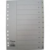 Register A4 weiß 1-10 10tlg PP-Folie
