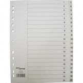 Register A4 weiß 1-20 20tlg PP-Folie