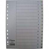 Register A4 weiß 1-15 15tlg PP-Folie