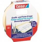 Krepp-Klebeband Fixier/Abdeck 25m:19mm
