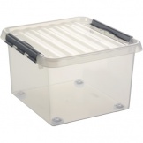 Aufbewahrungsbox Q-line 26l 40x40x28cm Rollen