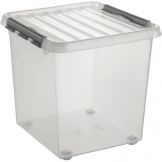 Aufbewahrungsbox Q-line 38l 40x40x40cm Rollen