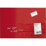 Magnetboard Glas artverum 60 x 40 x 1,5 cm rot